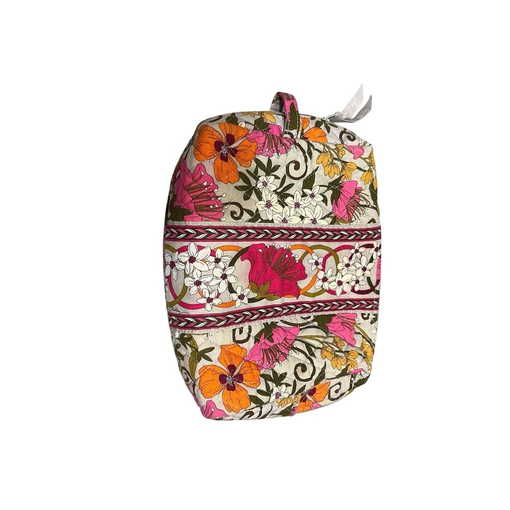 Vera Bradley Quilted Cosmetic Makeup Bag in Retired Tea Garden Floral Cottagecor